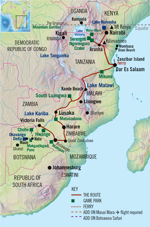 Victoria Falls Map Of Africa