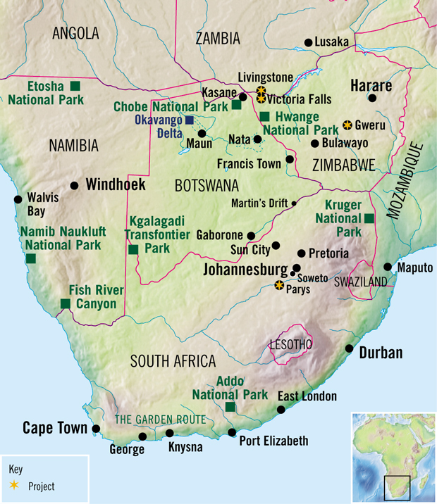 Victoria Falls Zimbabwe Map