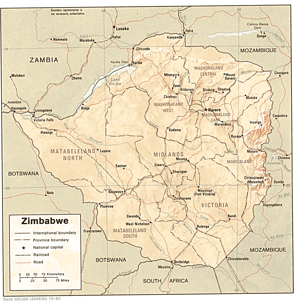 Victoria Falls Zimbabwe Map