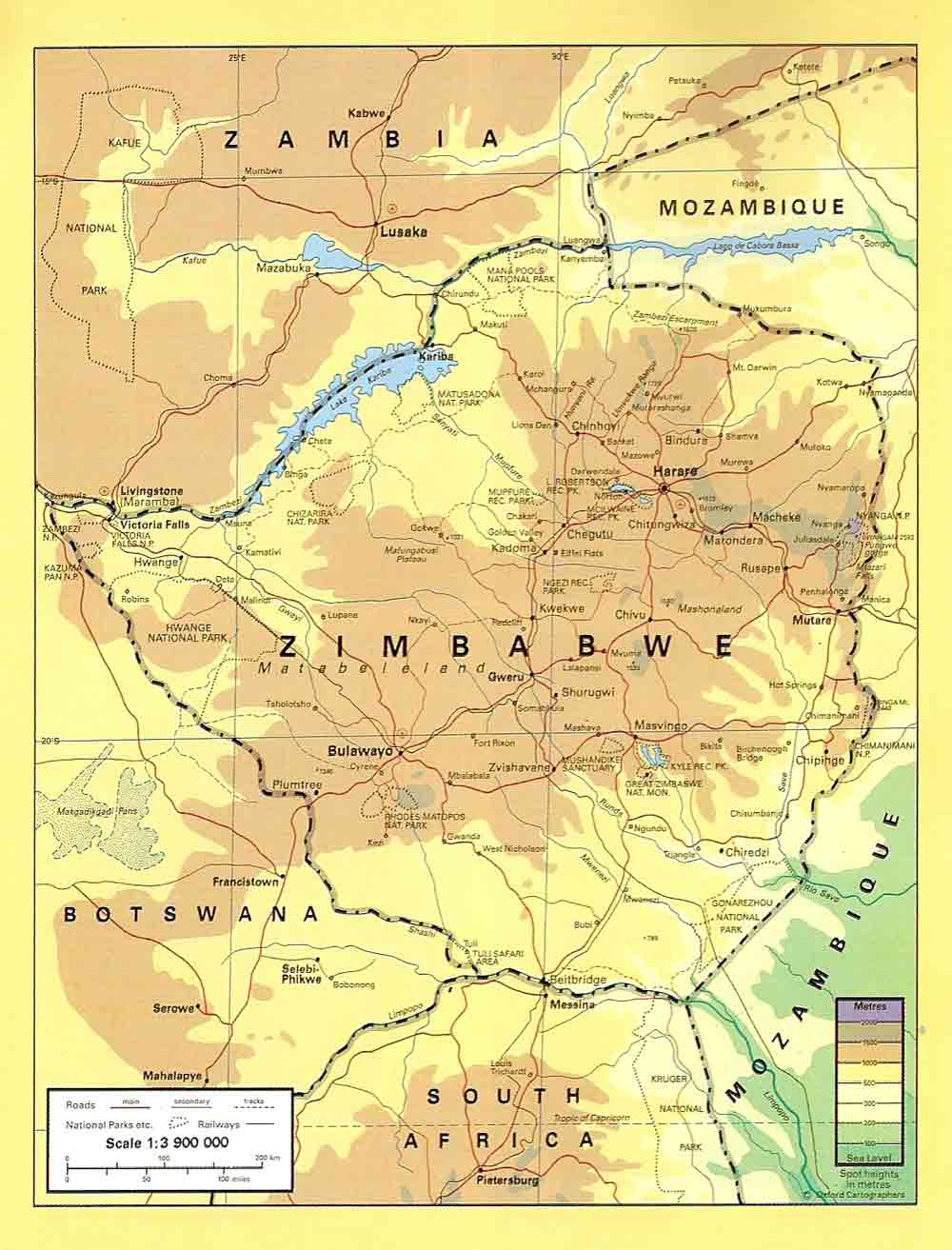 Victoria Falls Zimbabwe Map