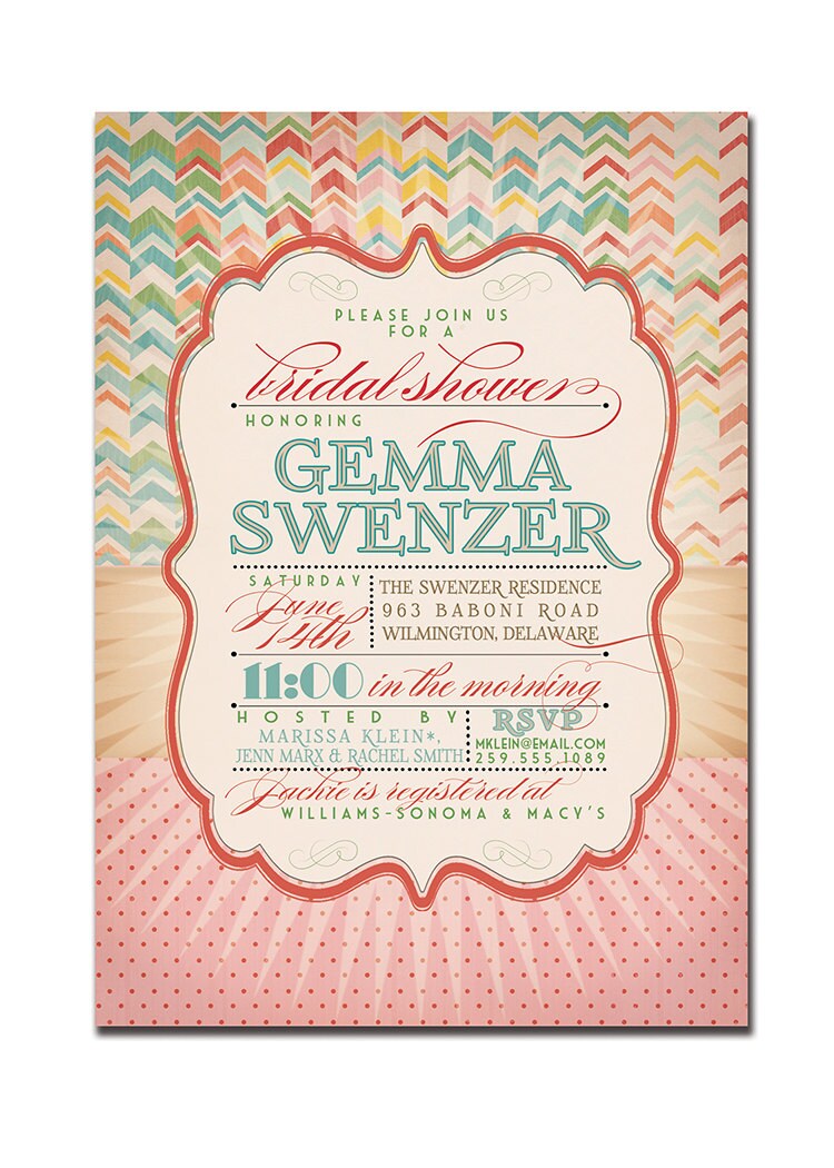 Vintage Bridal Shower Invitations