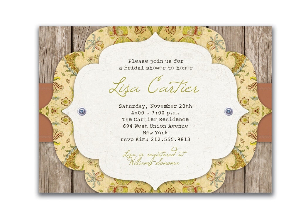 Vintage Bridal Shower Invitations