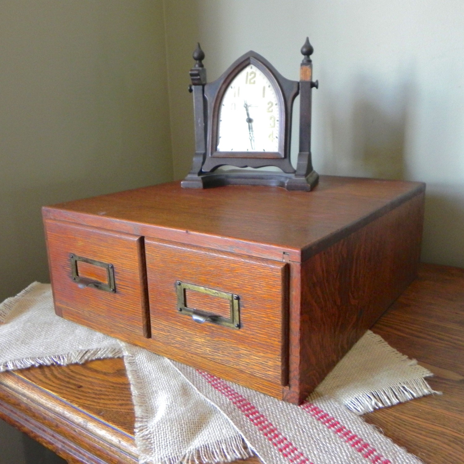 Vintage Library Card Cabinet