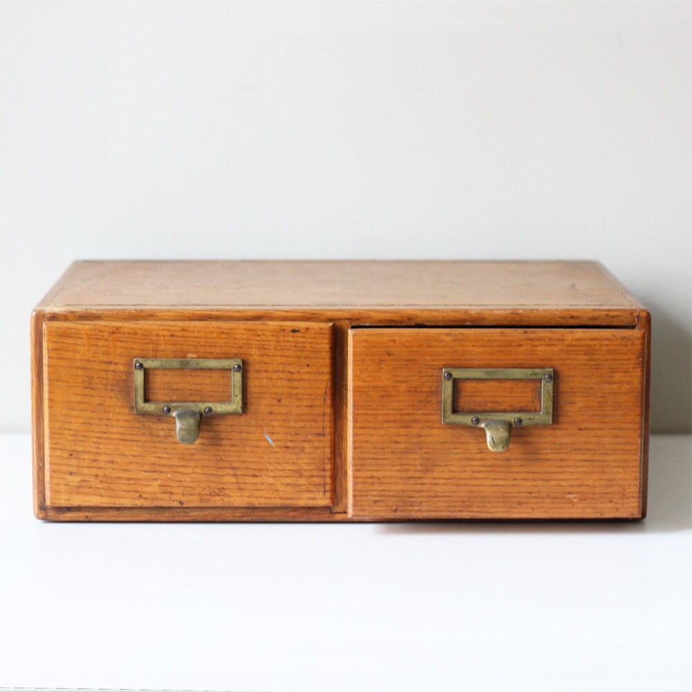 Vintage Library Card Cabinet