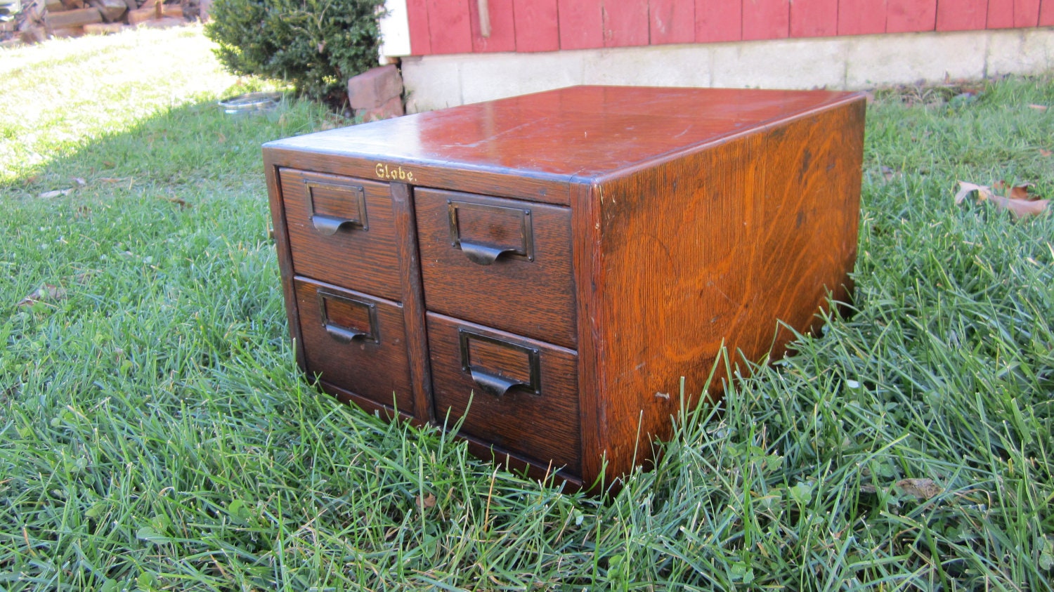 Vintage Library Card Cabinet