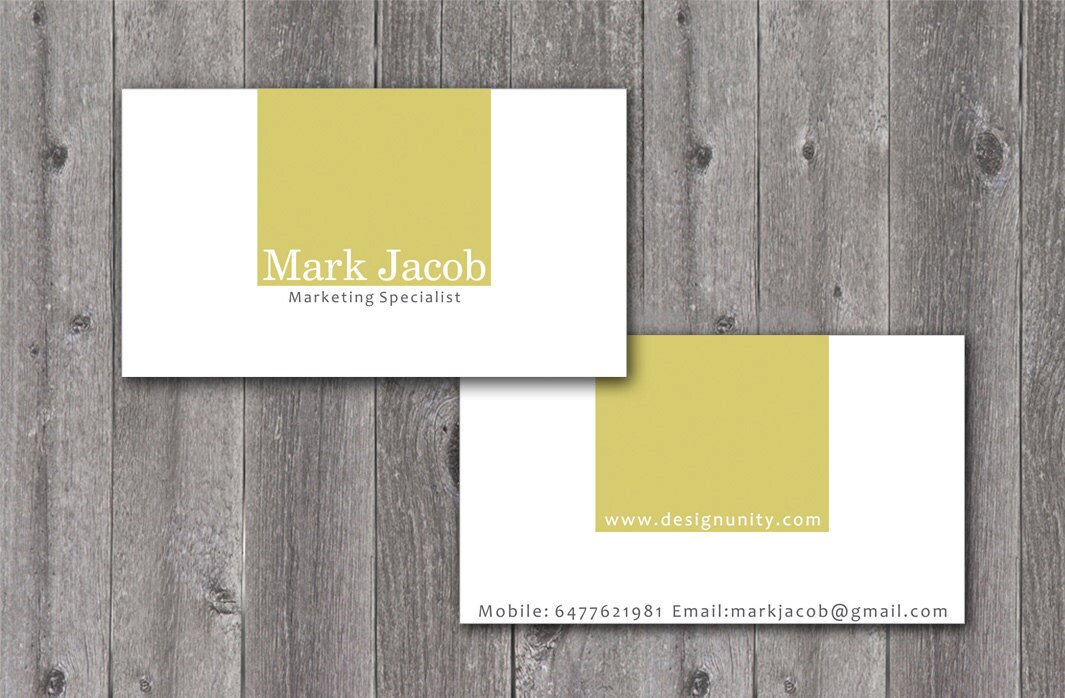 Visiting Card Sample For Business