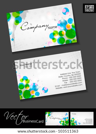 Visiting Card Sample For Business