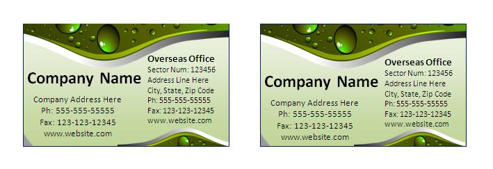 Visiting Card Sample For Business