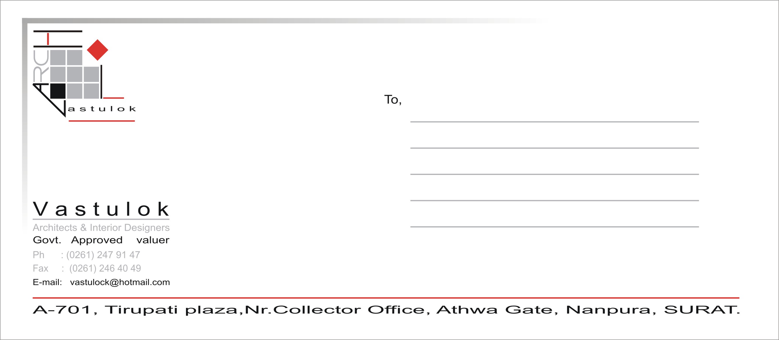 Visiting Card Size