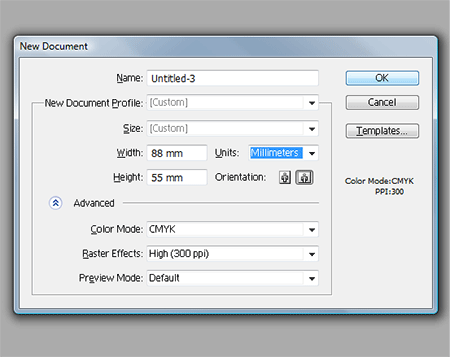 Visiting Card Size In Coreldraw