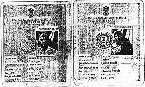 Voter Id Card Sample India