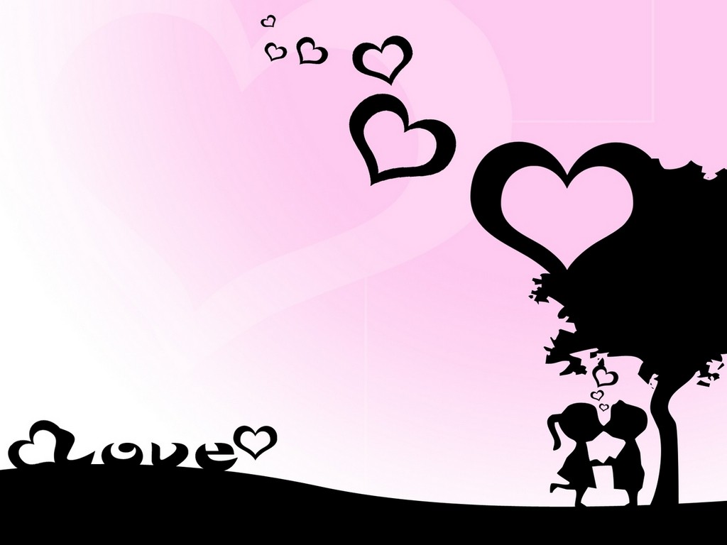 Wallpaper Love Couple Kiss