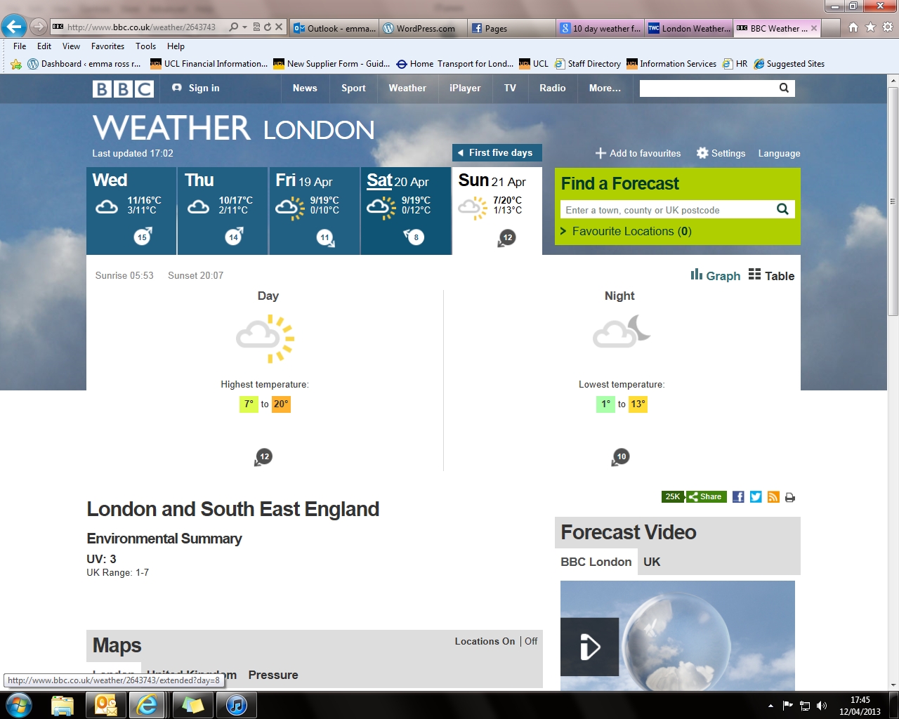 Weather Forecast London 10 Day Bbc