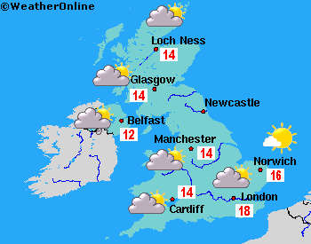 Weather Forecast Map England