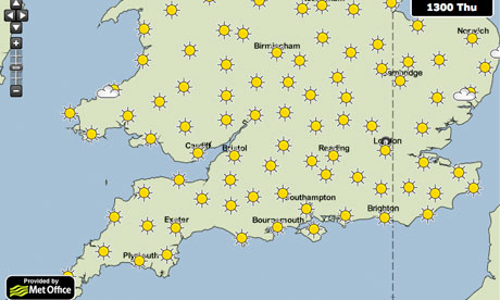 Weather Forecast Map England