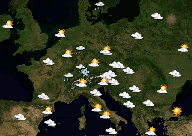 Weather Forecast Map Europe