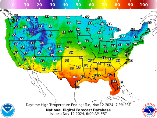 Weather Forecast Map Usa