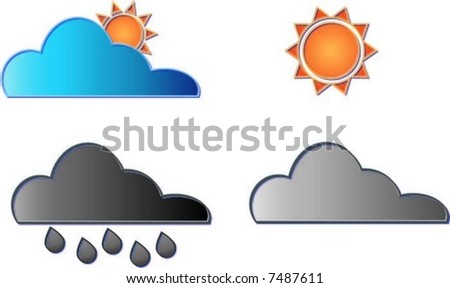 Weather Forecast Symbols Cloudy