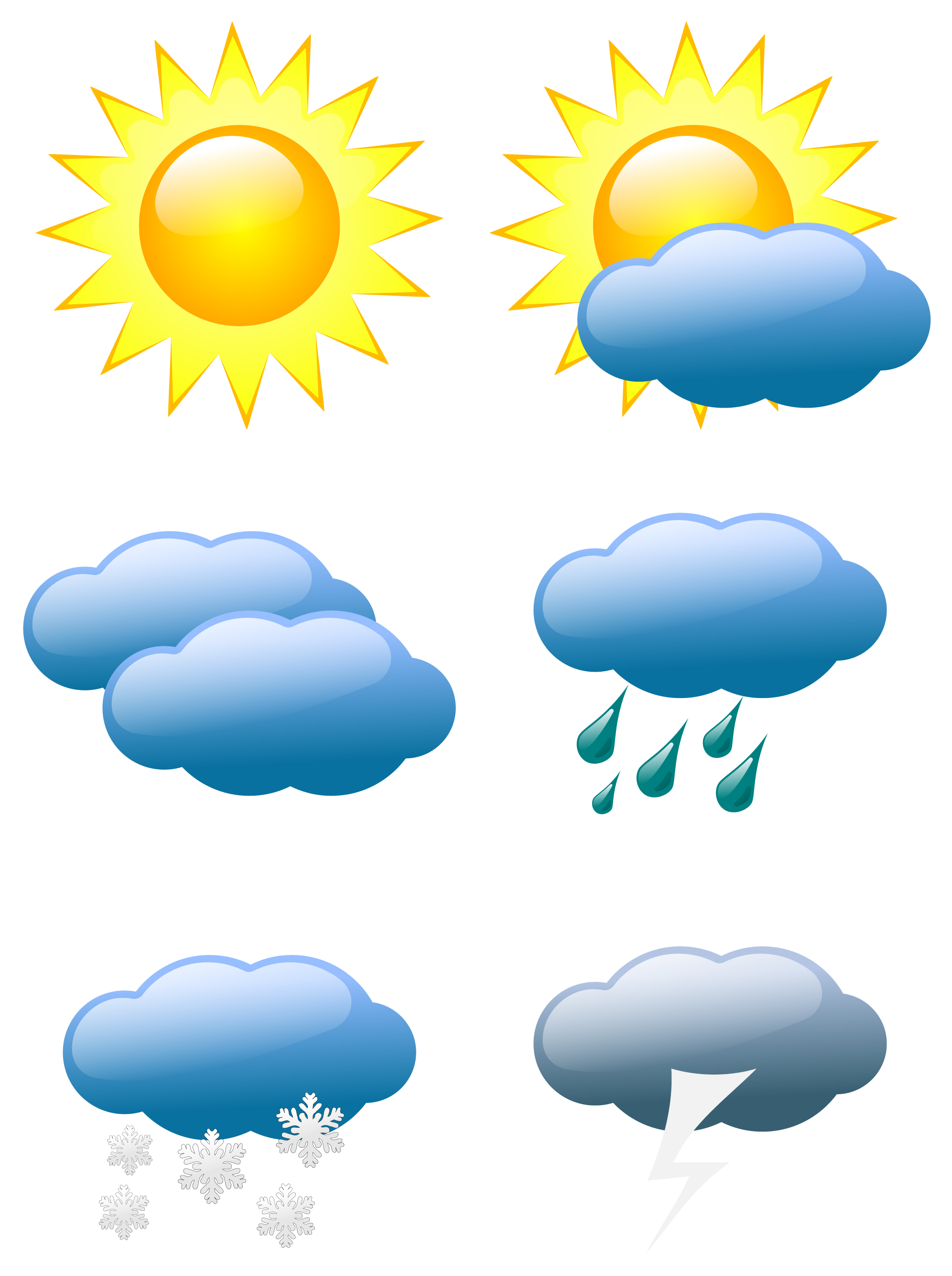 Weather Icons Free Vector