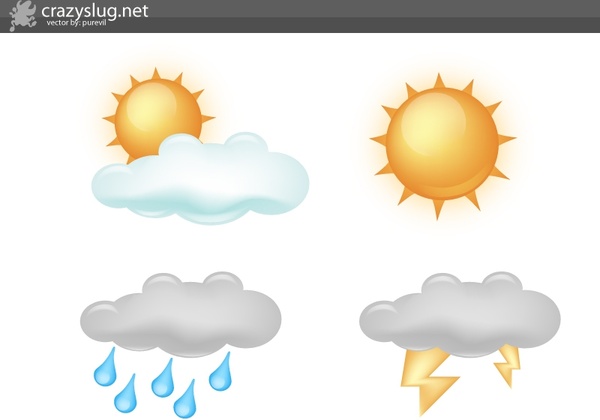 Weather Icons Free Vector