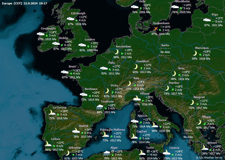 Weather Map Europe Forecast