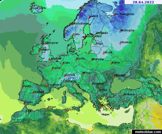 Weather Map Europe Temperature