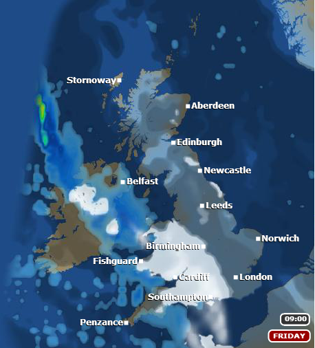 Weather Map Uk Snow