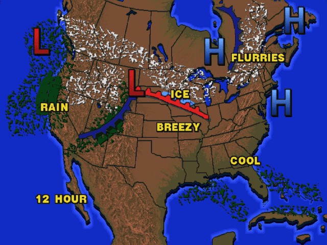 Weather Map Usa February