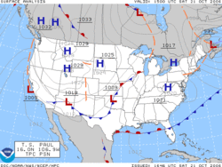 Weather Map With Fronts And Temperatures