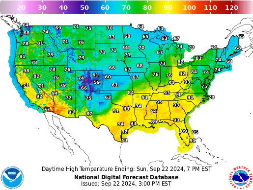 Weather Map With Fronts And Temperatures