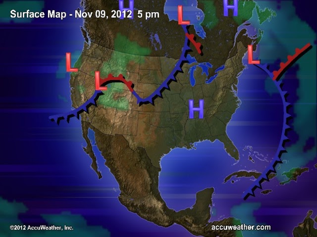 Weather Map With Fronts For Kids