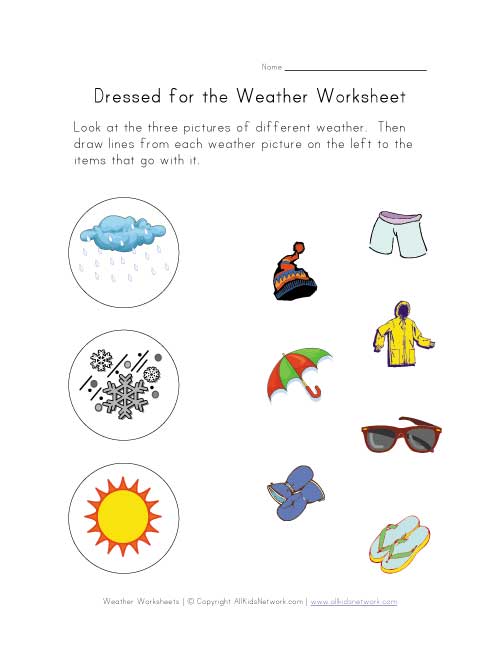 Weather Symbols For Kids To Colour In