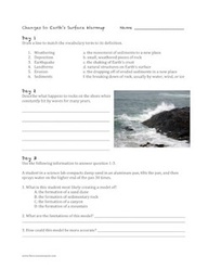 Weathering And Erosion For Kids Worksheets