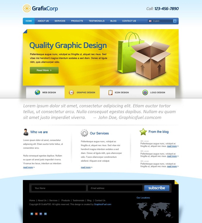 Web Design Templates Free Psd