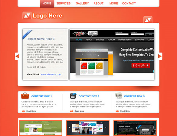 Web Design Templates Psd