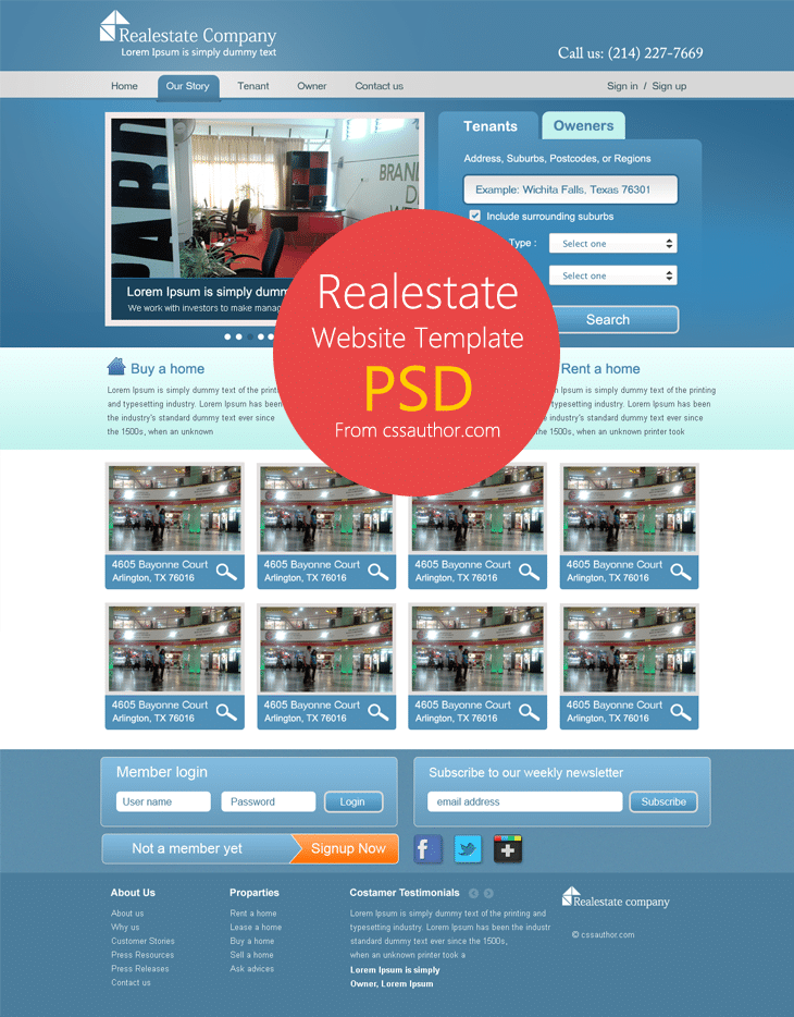 Web Design Templates Psd Free Download