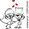 Wedding Bride And Groom Cartoon