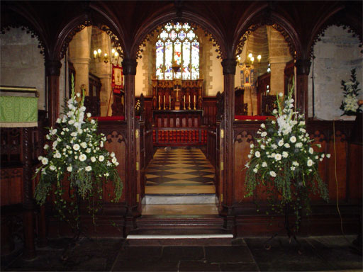 Wedding Ceremony Flowers Church