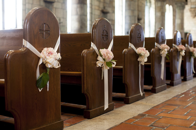 Wedding Ceremony Flowers Church