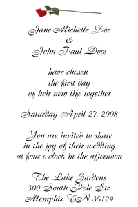 Wedding Ceremony Invitation Wording Samples