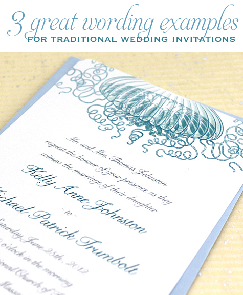 Wedding Ceremony Invitation Wording Samples