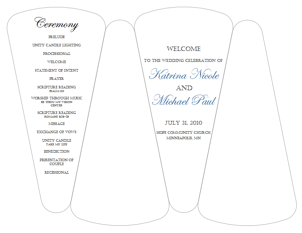 Wedding Ceremony Program Template