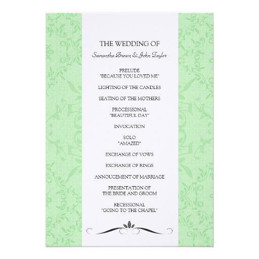 Wedding Ceremony Program Template