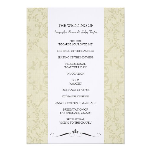 Wedding Ceremony Programs