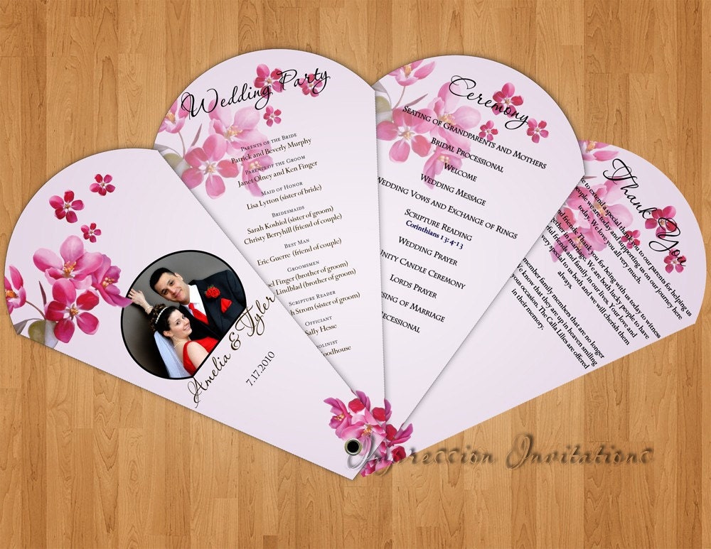 Wedding Ceremony Programs Fans