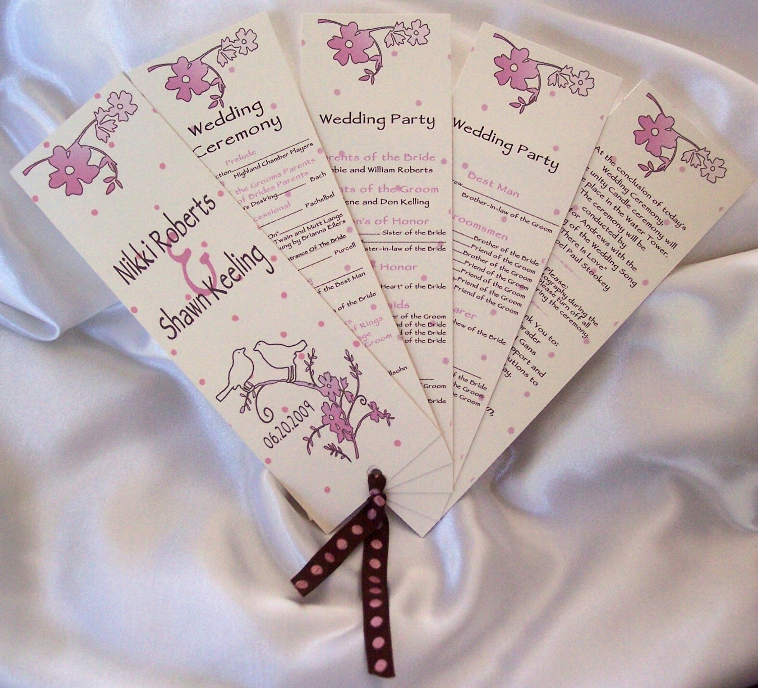 Wedding Ceremony Programs Fans