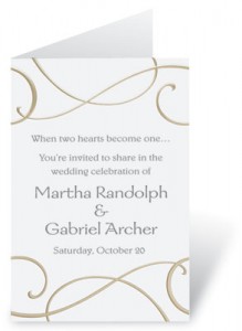 Wedding Ceremony Programs Wording