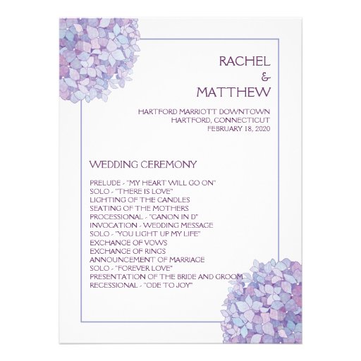 Wedding Ceremony Programs Wording