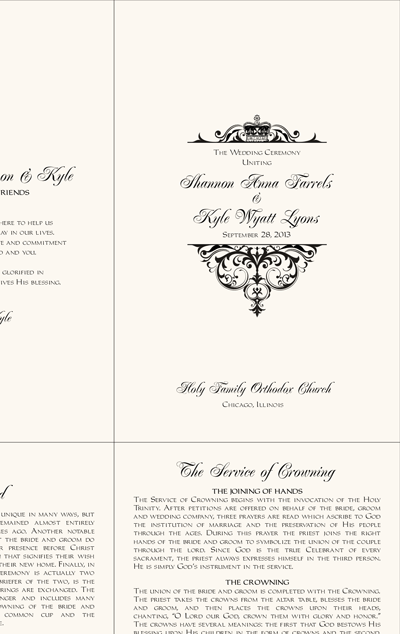 Wedding Ceremony Programs Wording