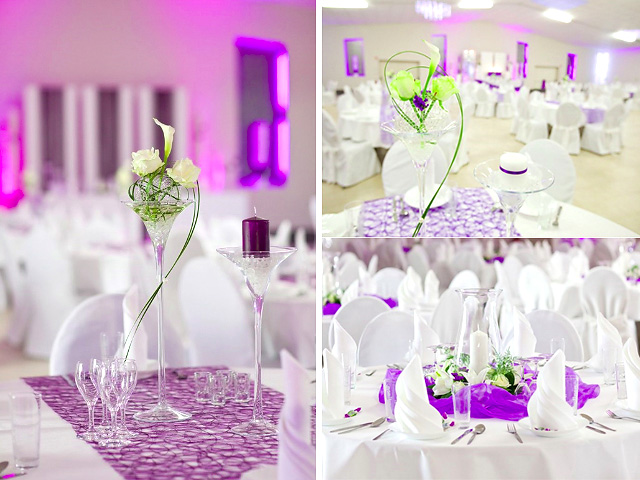 Wedding Reception Decorations Purple